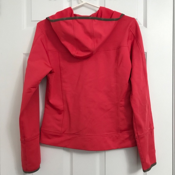 Adidas Women's Performance Sweater Jacket M Zip Up Hood Coral Pink Magenta - Picture 2 of 6